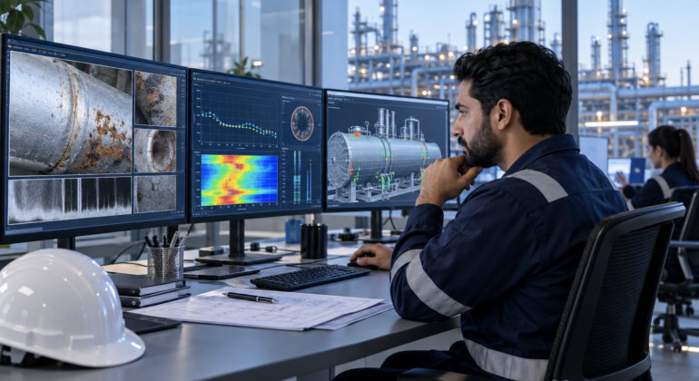 Industrial AI anomaly detection leading to an engineering action