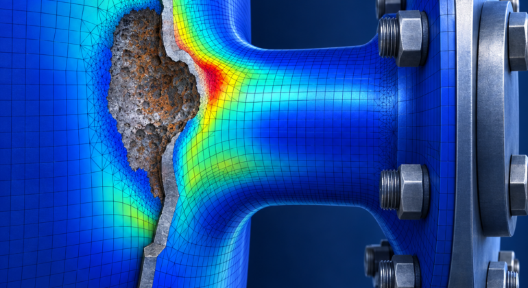 API 579 Level 3 assessment of localized metal loss and nozzle stress